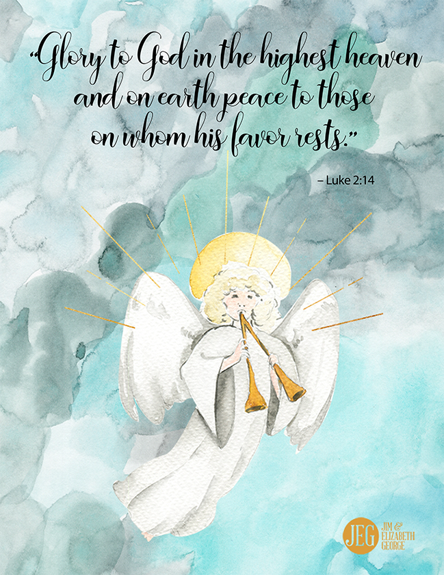 Christmas Art Print - Glory to God (Printable)